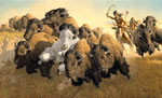 "In Pursuit of the White Buffalo" Frank McCarthy Giclee Canvas